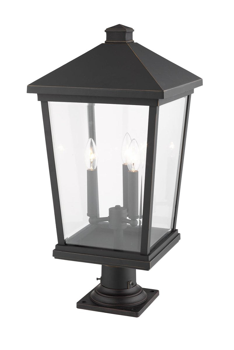 Lanterne extérieure sur socle Beacon - Noir 32" by Z-Lite | Luminaires & cie