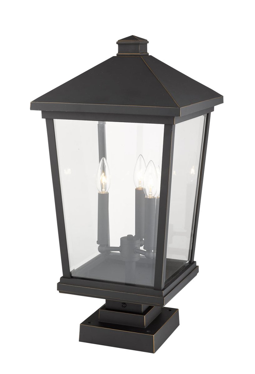 Lanterne extérieure sur socle Beacon - Noir 32" by Z-Lite | Luminaires & cie