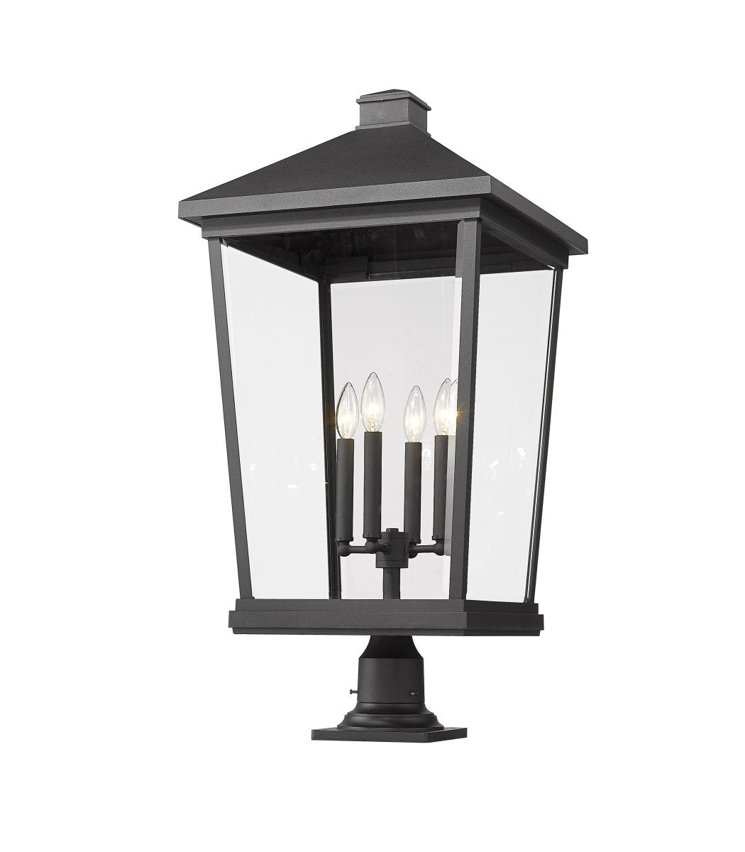 Lanterne extérieure sur socle Beacon - Noir 32" by Z-Lite | Luminaires & cie
