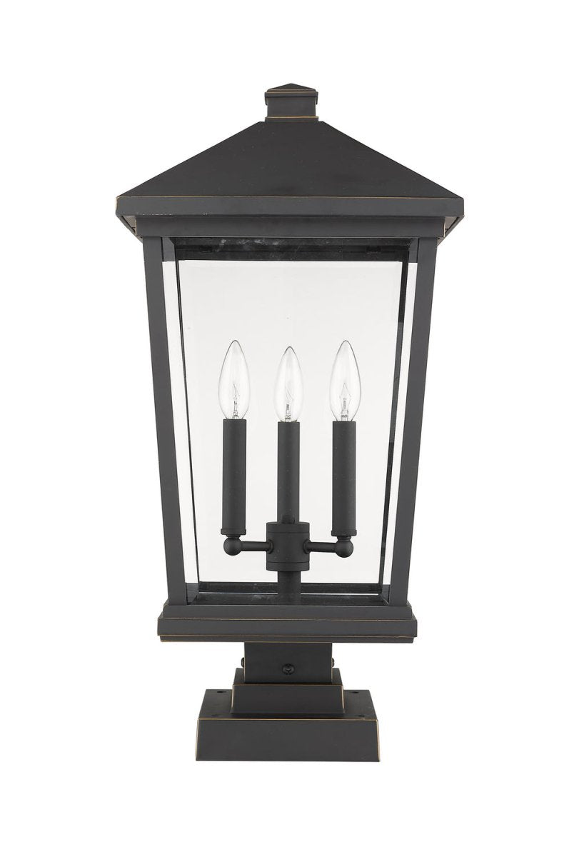 Lanterne extérieure sur socle Beacon - Noir 32" by Z-Lite | Luminaires & cie