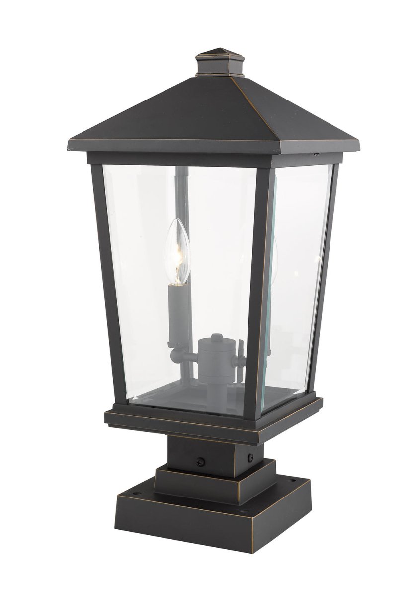 Lanterne extérieure sur socle Beacon - Noir 32" by Z-Lite | Luminaires & cie