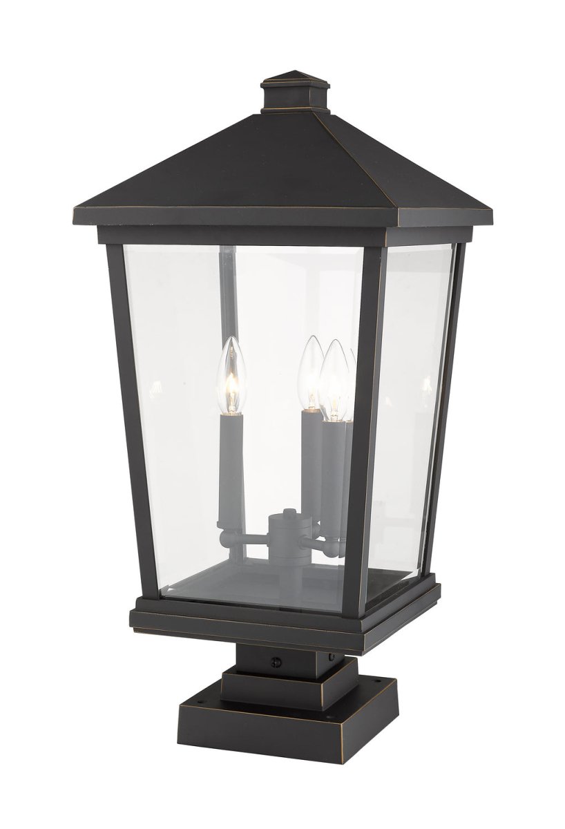 Lanterne extérieure sur socle Beacon - Noir 32" by Z-Lite | Luminaires & cie