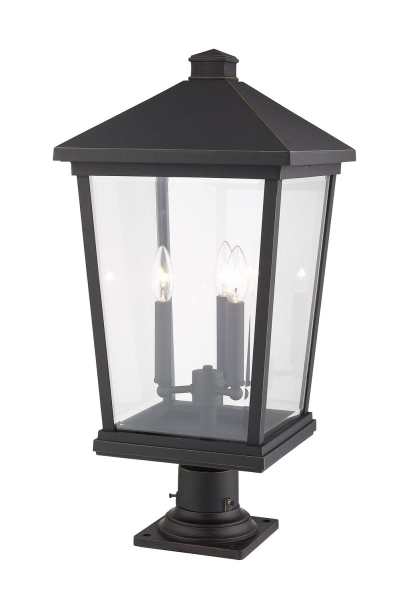 Lanterne extérieure sur socle Beacon - Noir 32" by Z-Lite | Luminaires & cie