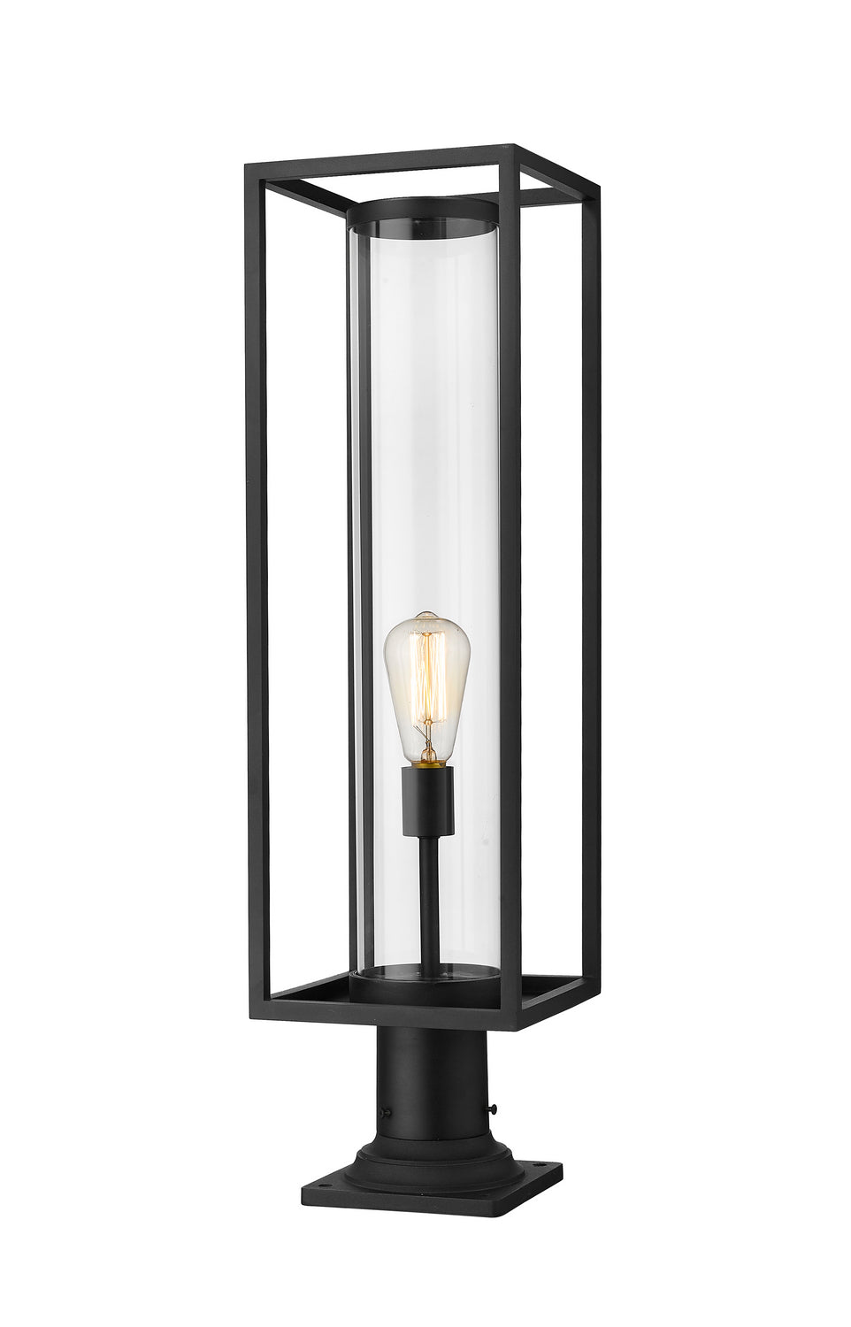 Lanterne extérieure sur socle Dunbroch Carré, Noir, 29 3/4" – Z-Lite
