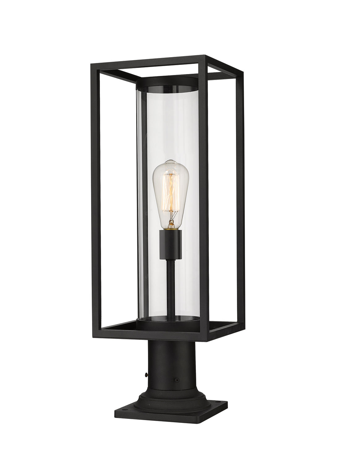 Lanterne extérieure sur socle Dunbroch Carré, Noir, 23 3/4" – Z-Lite