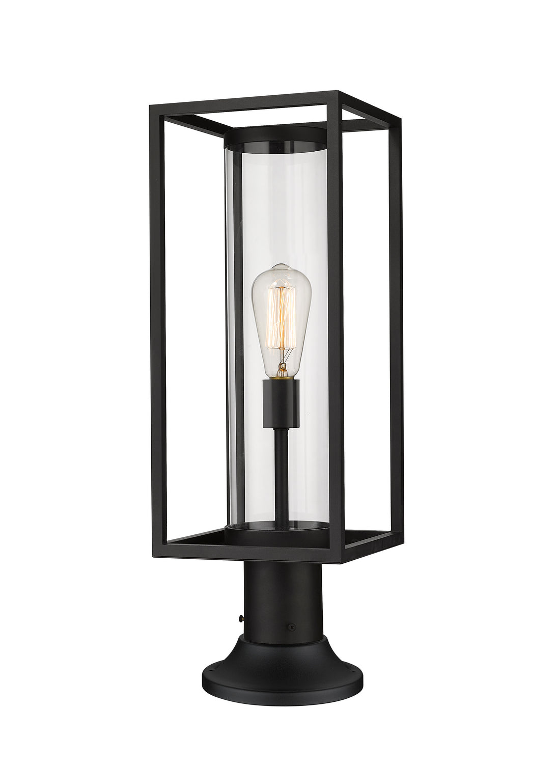 Lanterne extérieure sur socle Dunbroch Rond, Noir, 23 3/4" – Z-Lite