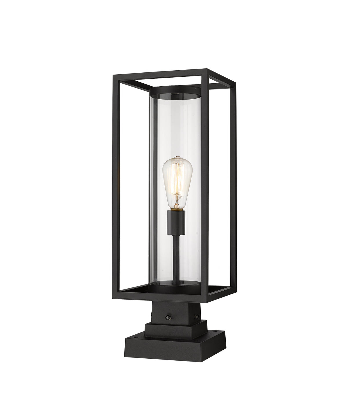 Lanterne extérieure sur socle Dunbroch Carré, Noir, 22 3/4" – Z-Lite