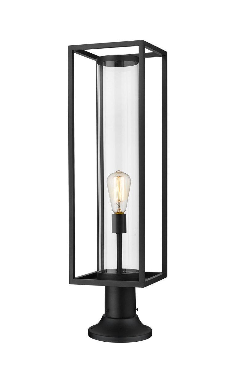Lanterne extérieure sur socle Dunbroch - Rond Noir 29 3/4" by Z-Lite | Luminaires & cie