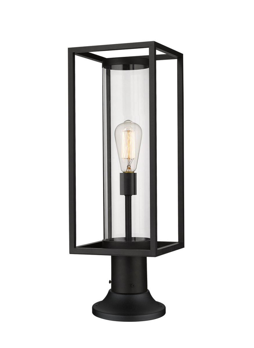 Lanterne extérieure sur socle Dunbroch - Rond Noir 23 3/4" by Z-Lite | Luminaires & cie
