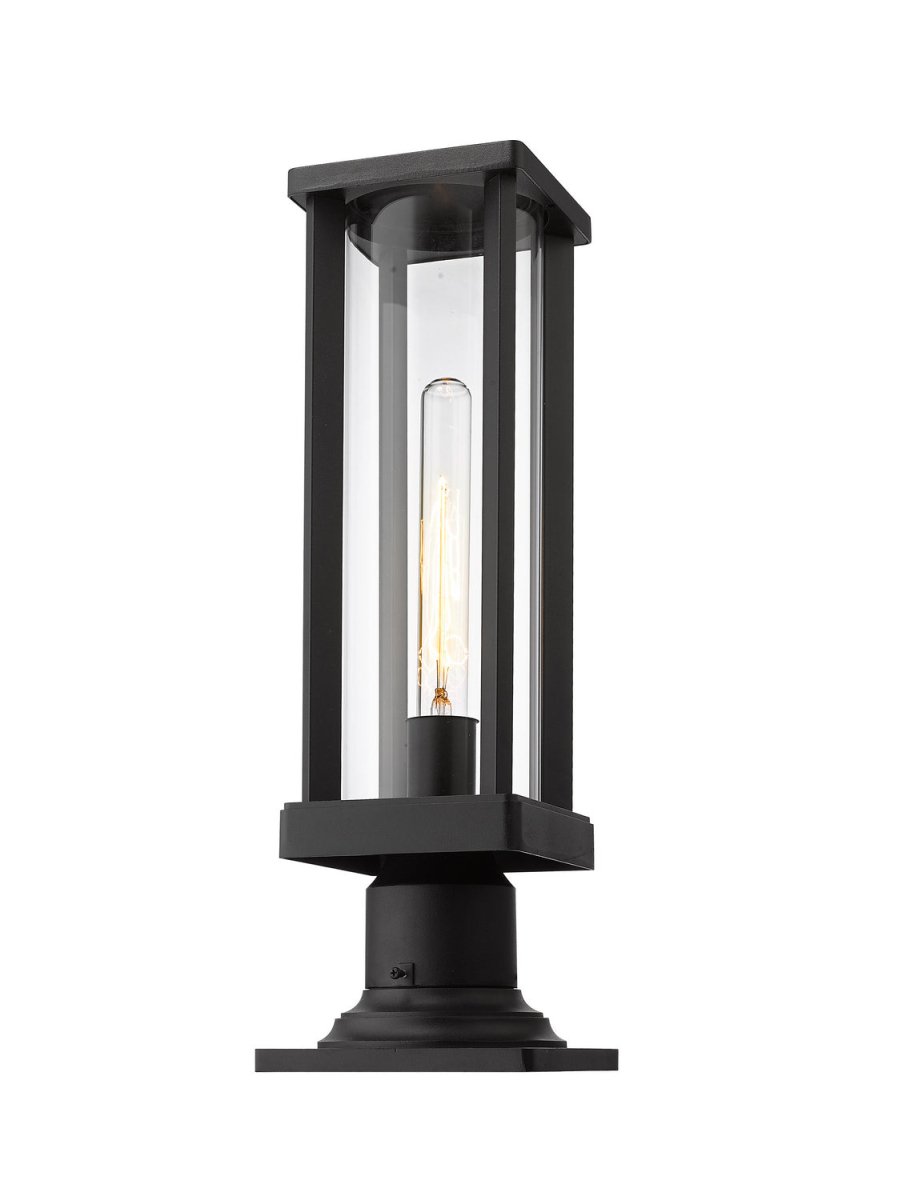 Lanterne extérieure sur socle Glenwood - Carré 16" by Z-Lite | Luminaires & cie