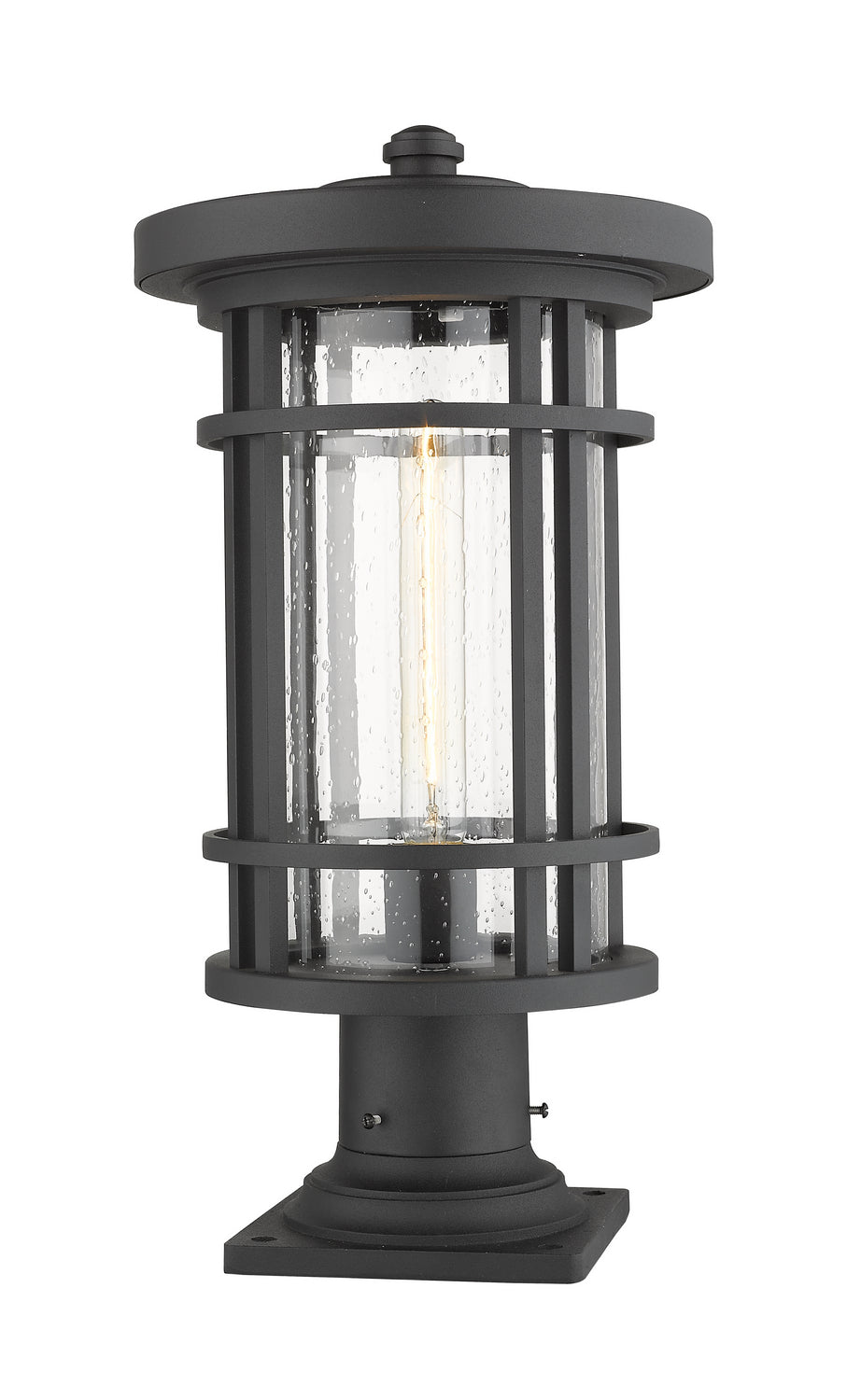 Lanterne extérieure sur socle Jordan Carré, Noir, 10" – vue 4