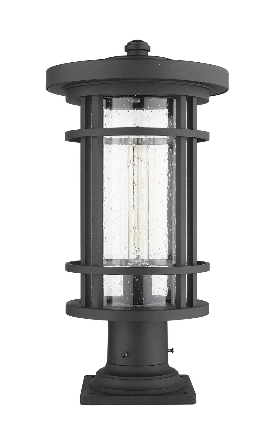 Lanterne extérieure sur socle Jordan Carré, Noir, 10" – vue 5