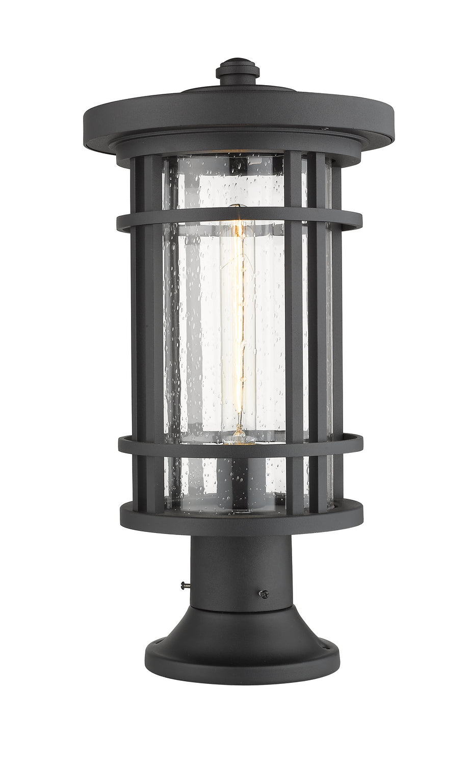 Lanterne extérieure sur socle Jordan Rond, Noir, 10" – vue 4