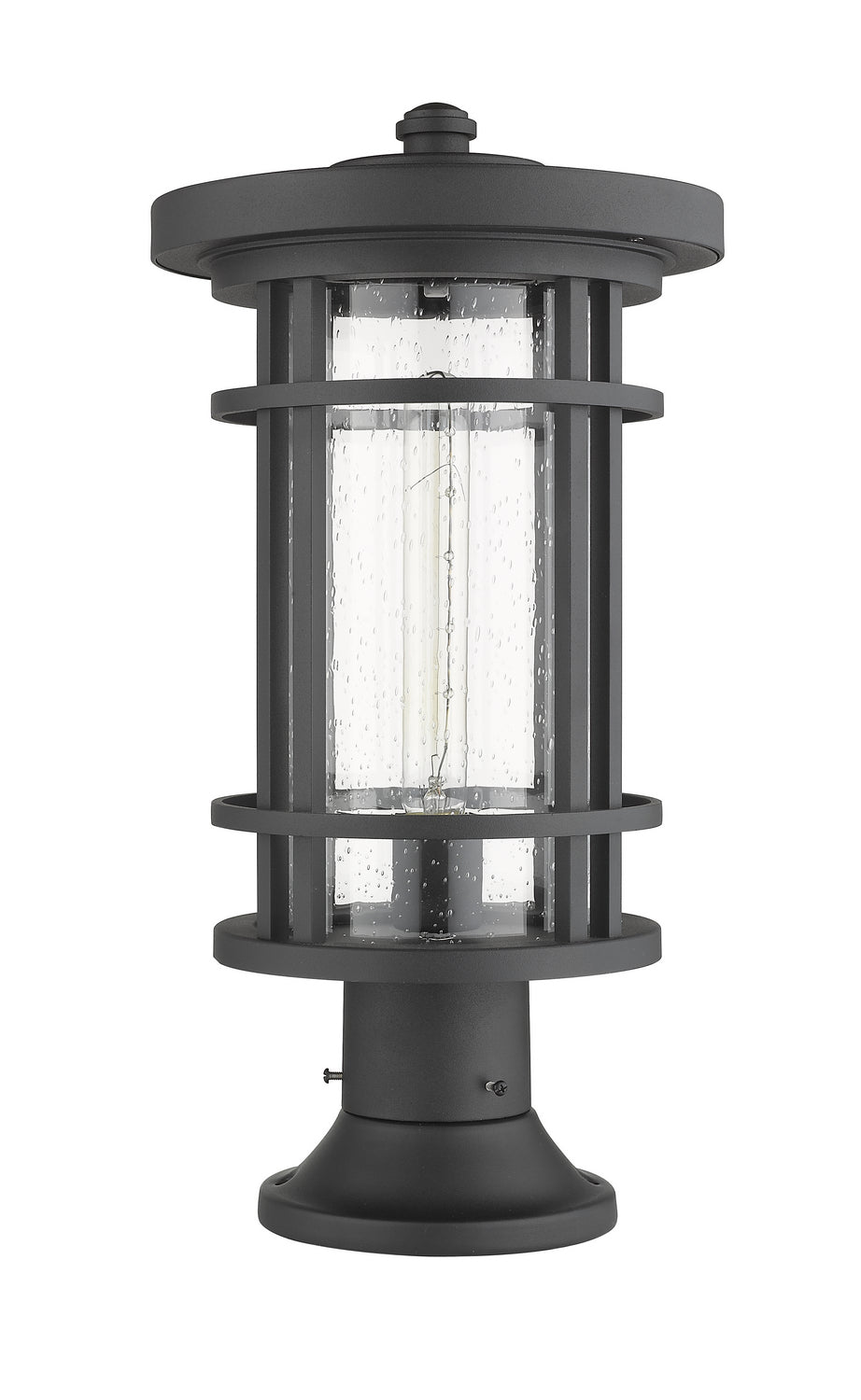 Lanterne extérieure sur socle Jordan Rond, Noir, 10" – vue 5