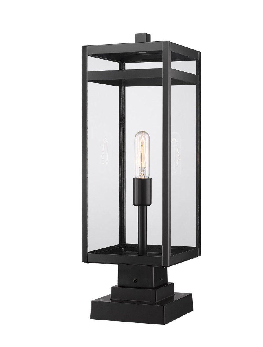 Lanterne extérieure sur socle Nuri - Carré décoratif 23 1/2" by Z-Lite | Luminaires & cie
