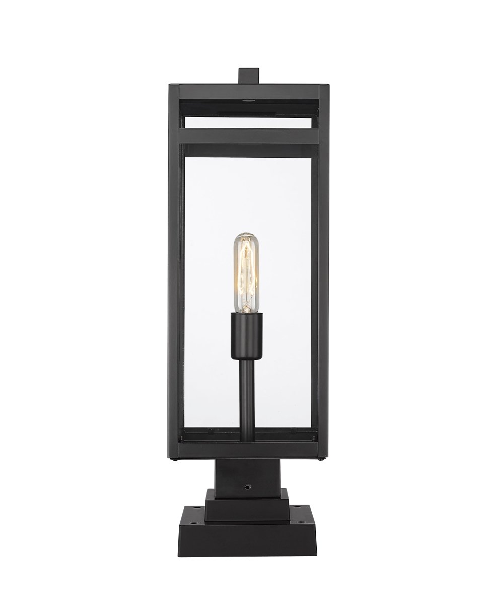 Lanterne extérieure sur socle Nuri - Carré décoratif 19 3/4" by Z-Lite | Luminaires & cie