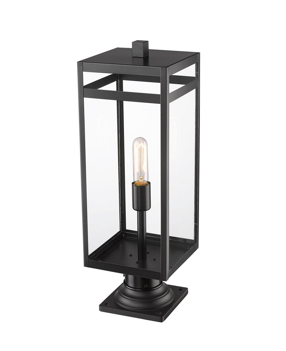 Lanterne extérieure sur socle Nuri - Carré décoratif 19 3/4" by Z-Lite | Luminaires & cie