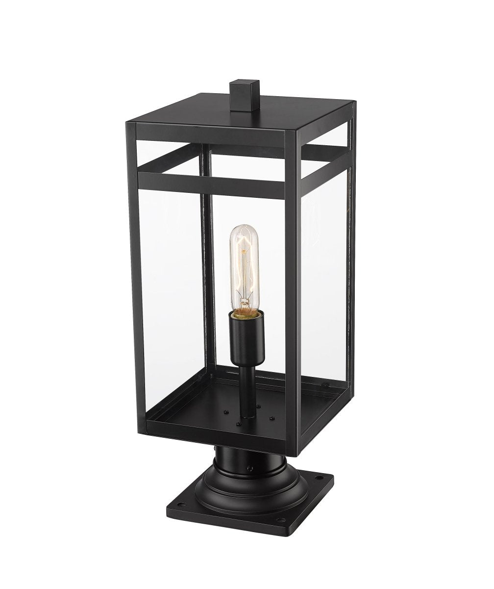 Lanterne extérieure sur socle Nuri - Carré décoratif 19 3/4" by Z-Lite | Luminaires & cie