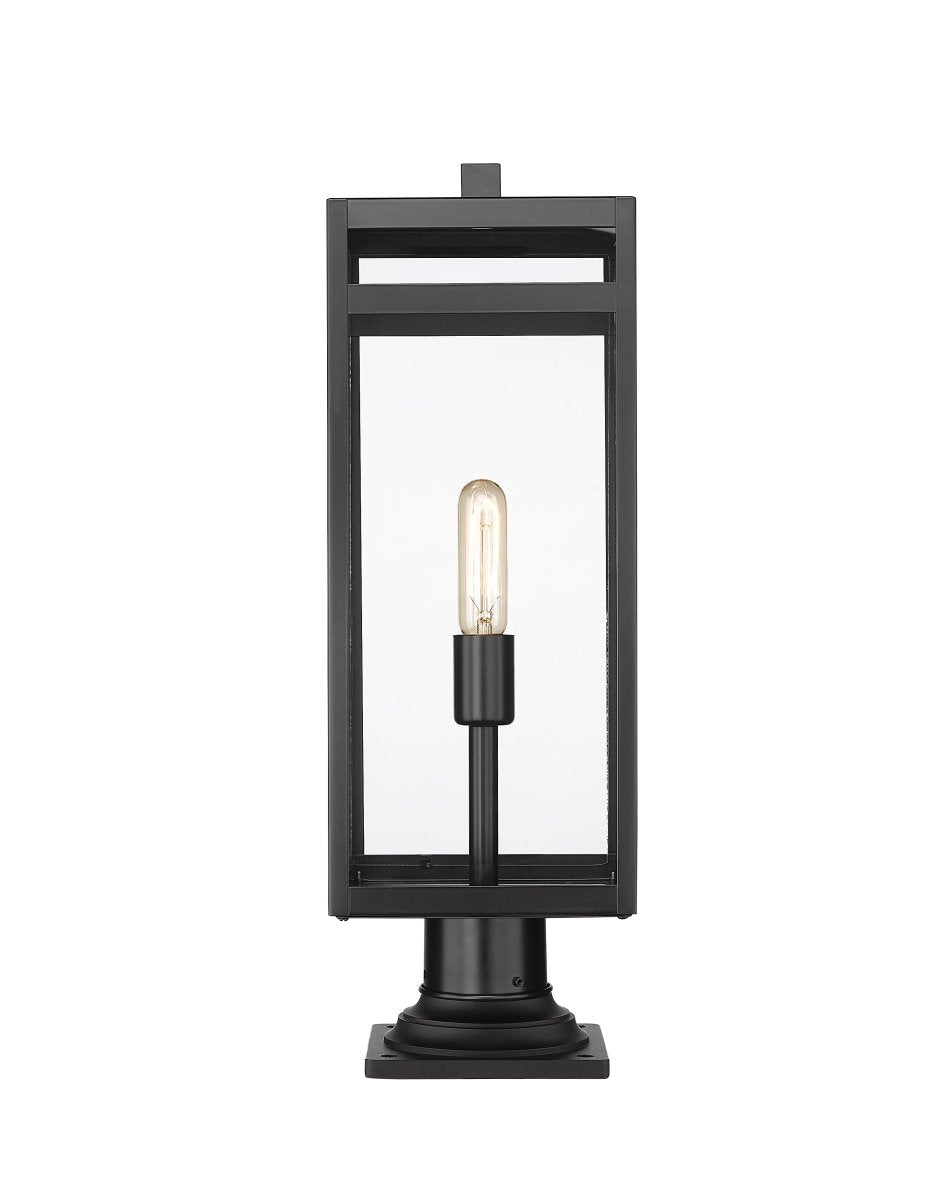 Lanterne extérieure sur socle Nuri - Carré décoratif 19 3/4" by Z-Lite | Luminaires & cie