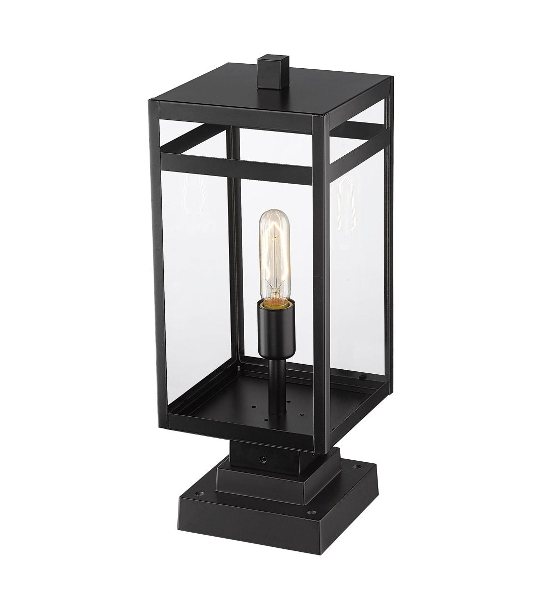 Lanterne extérieure sur socle Nuri - Carré décoratif 19 3/4" by Z-Lite | Luminaires & cie