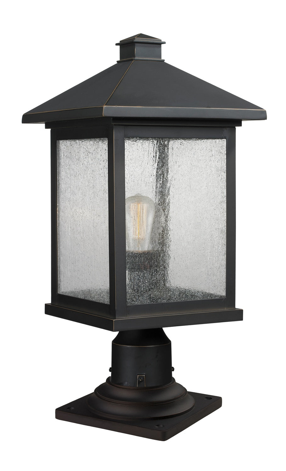Lanterne extérieure sur socle Portland Bronze huilé, 9 1/2", 20 1/2" – Z-Lite