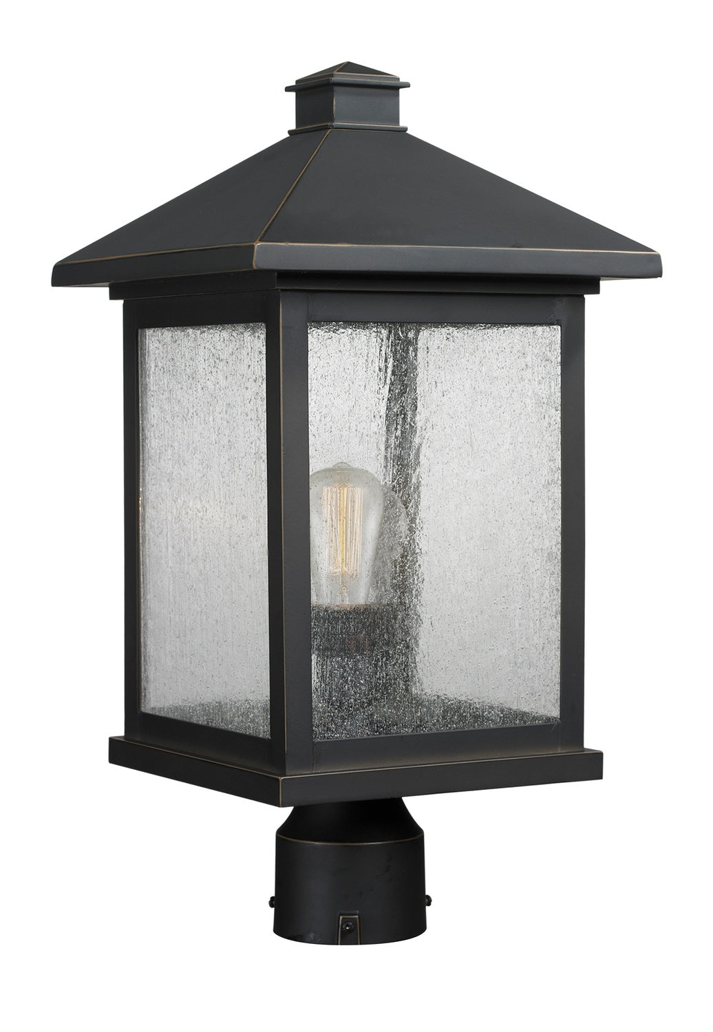 Lanterne extérieure sur socle Portland Bronze huilé, 9 1/2", 18 1/2" – Z-Lite