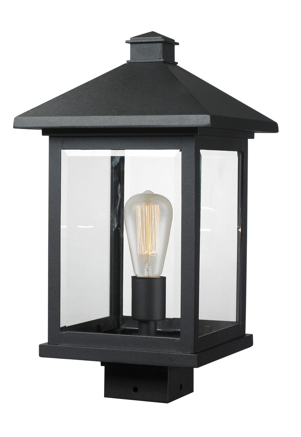 Lanterne extérieure sur socle Portland Noir, 9 1/2", 17" – Z-Lite