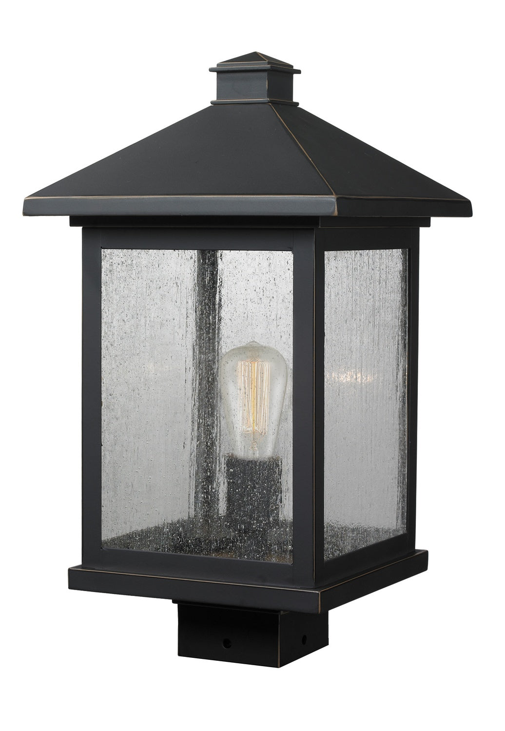 Lanterne extérieure sur socle Portland Bronze huilé, 9 1/2", 17" – Z-Lite