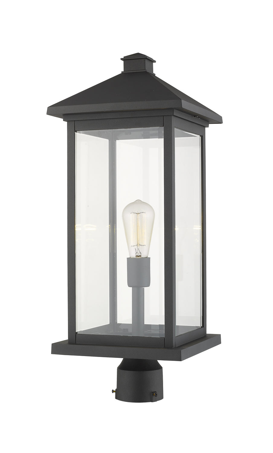 Lanterne extérieure sur socle Portland Noir, 9 1/2", 24" – vue 2