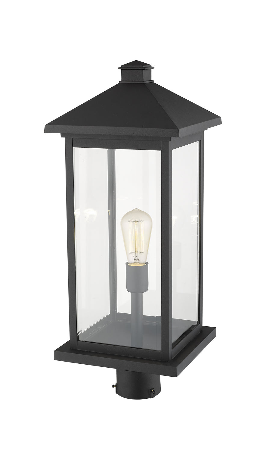 Lanterne extérieure sur socle Portland Noir, 9 1/2", 24" – vue 3