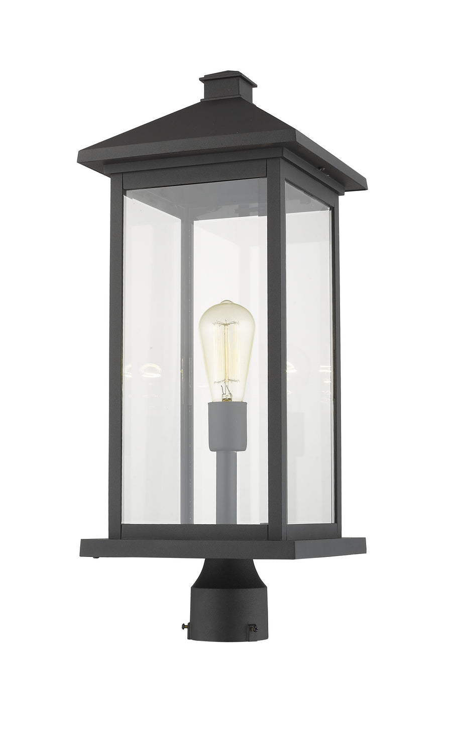 Lanterne extérieure sur socle Portland Noir, 9 1/2", 24" – vue 4