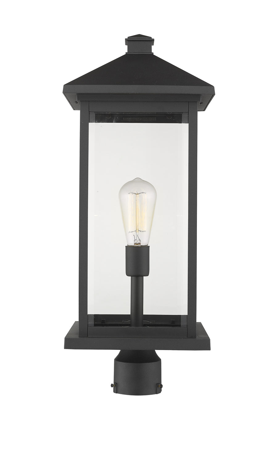 Lanterne extérieure sur socle Portland Noir, 9 1/2", 24" – Z-Lite
