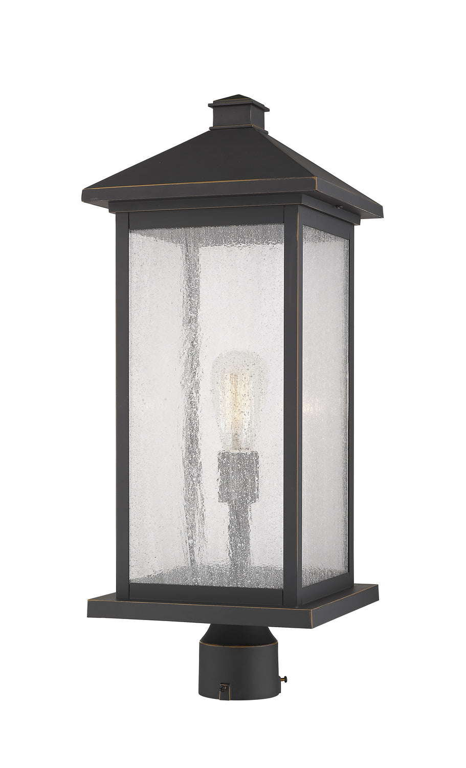 Lanterne extérieure sur socle Portland Bronze huilé, 9 1/2", 24" – vue 2