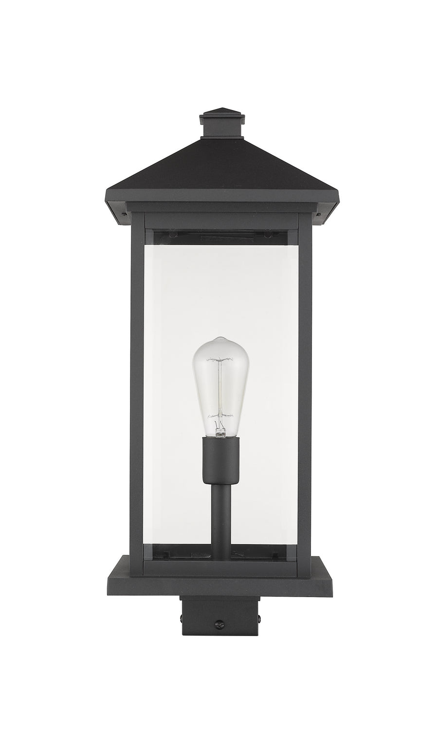 Lanterne extérieure sur socle Portland Noir, 9 1/2", 22 1/2" – vue 5