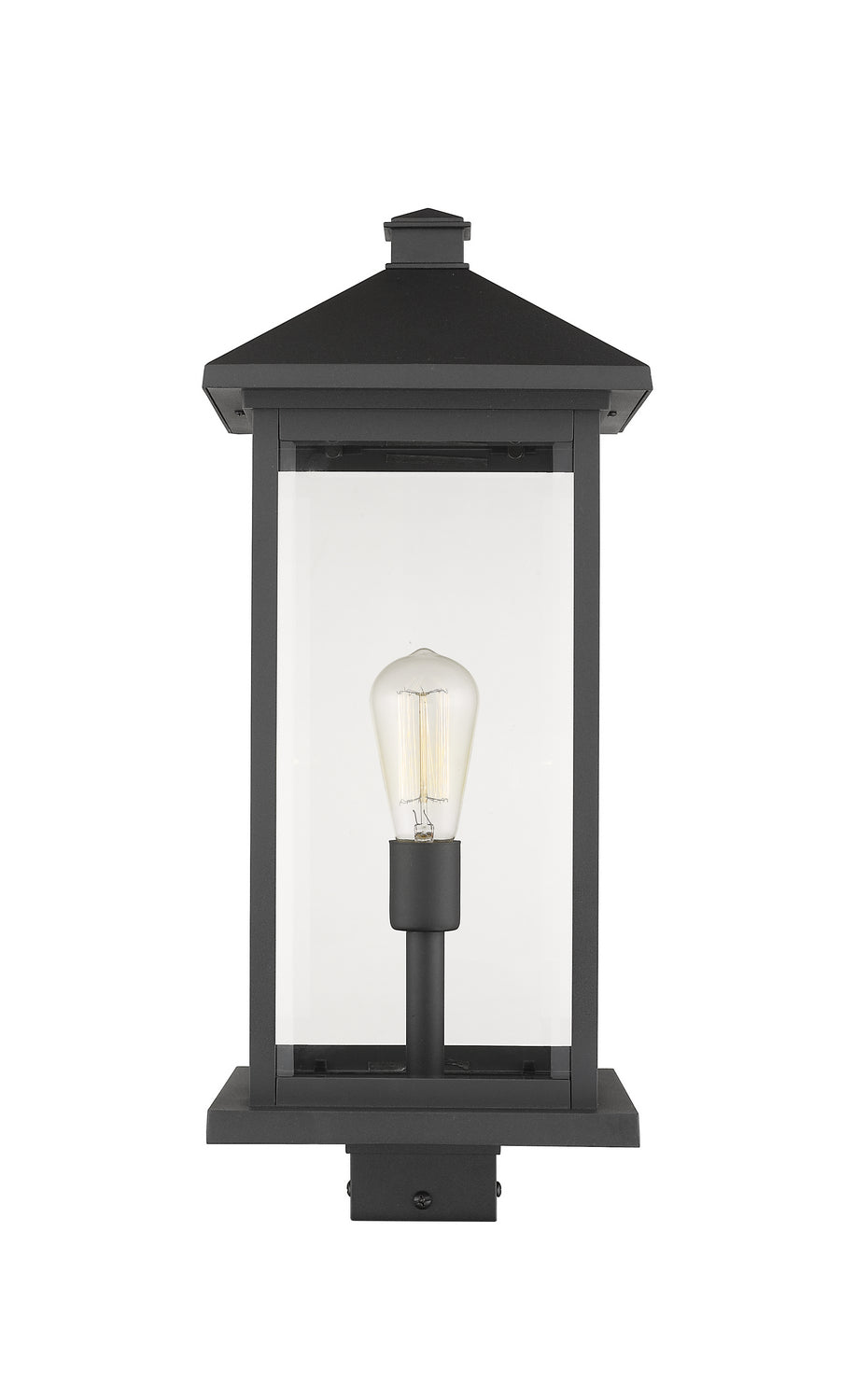 Lanterne extérieure sur socle Portland Noir, 9 1/2", 22 1/2" – Z-Lite