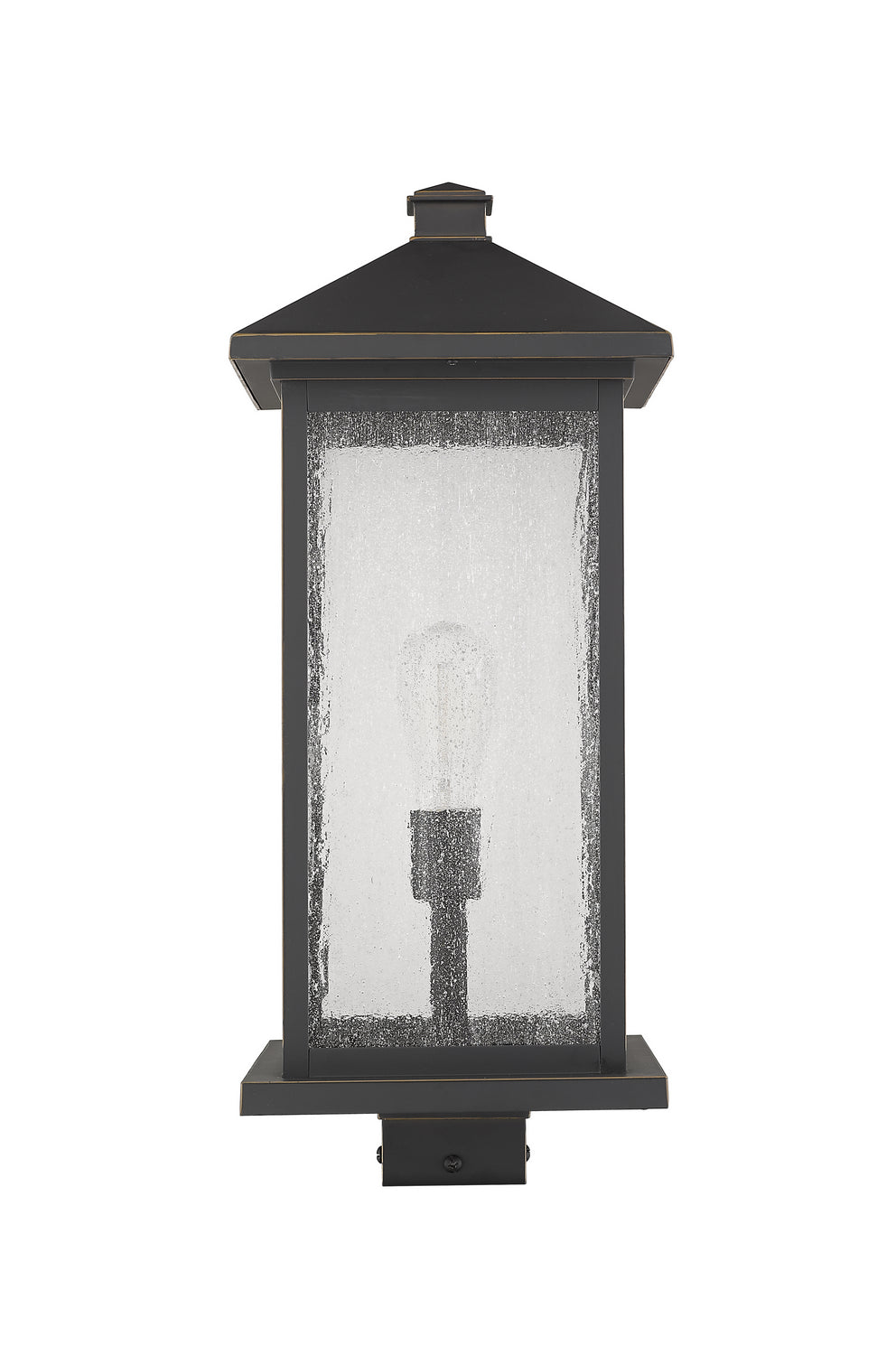 Lanterne extérieure sur socle Portland Bronze huilé, 9 1/2", 22 1/2" – vue 5