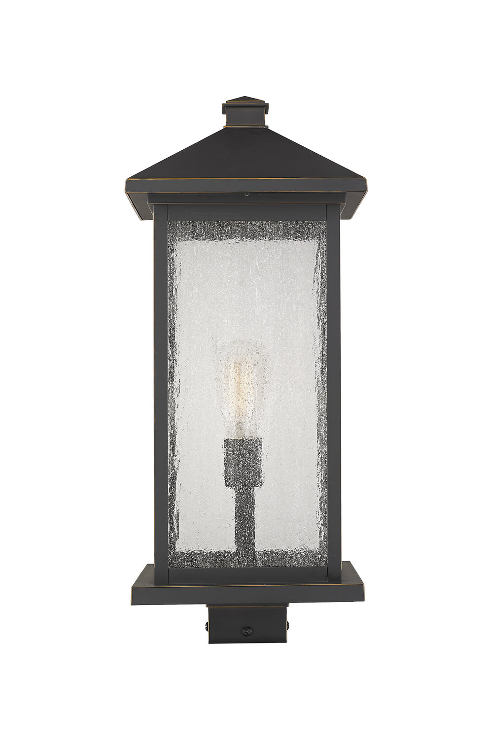 Lanterne extérieure sur socle Portland Bronze huilé, 9 1/2", 22 1/2" – Z-Lite