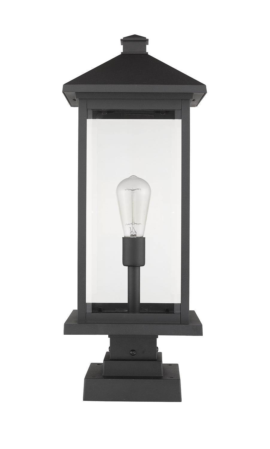 Lanterne extérieure sur socle Portland Noir, 9 1/2", 25" – vue 5