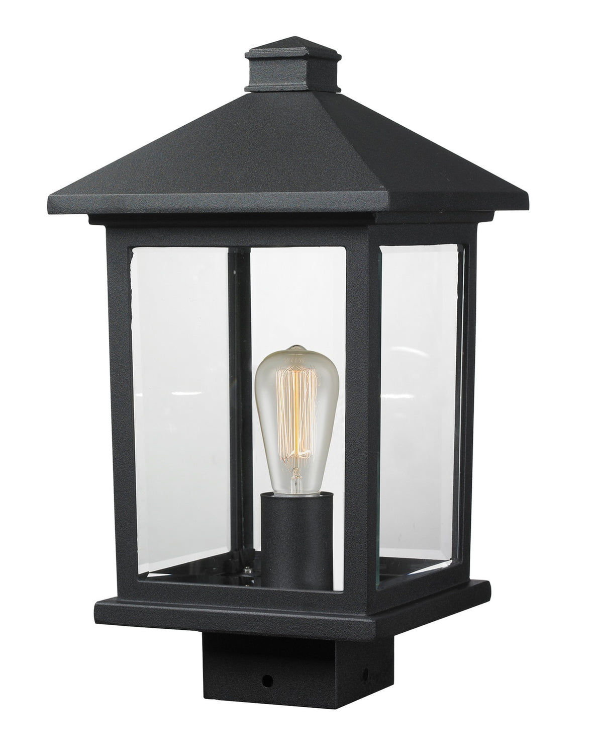 Lanterne extérieure sur socle Portland Noir, 8", 14 3/8" – Z-Lite