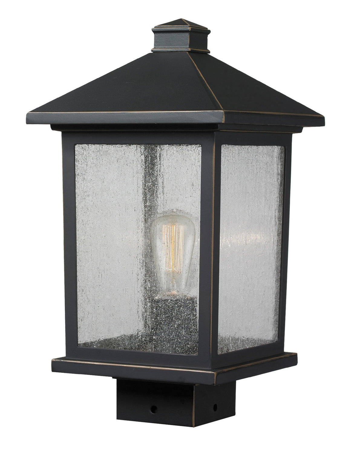 Lanterne extérieure sur socle Portland Bronze huilé, 8", 14 3/8" – Z-Lite
