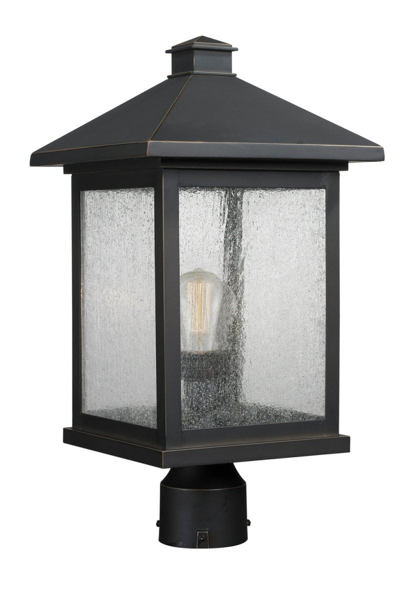 Lanterne extérieure sur socle Portland - Bronze huilé 9 1/2" 18 1/2" by Z-Lite | Luminaires & cie
