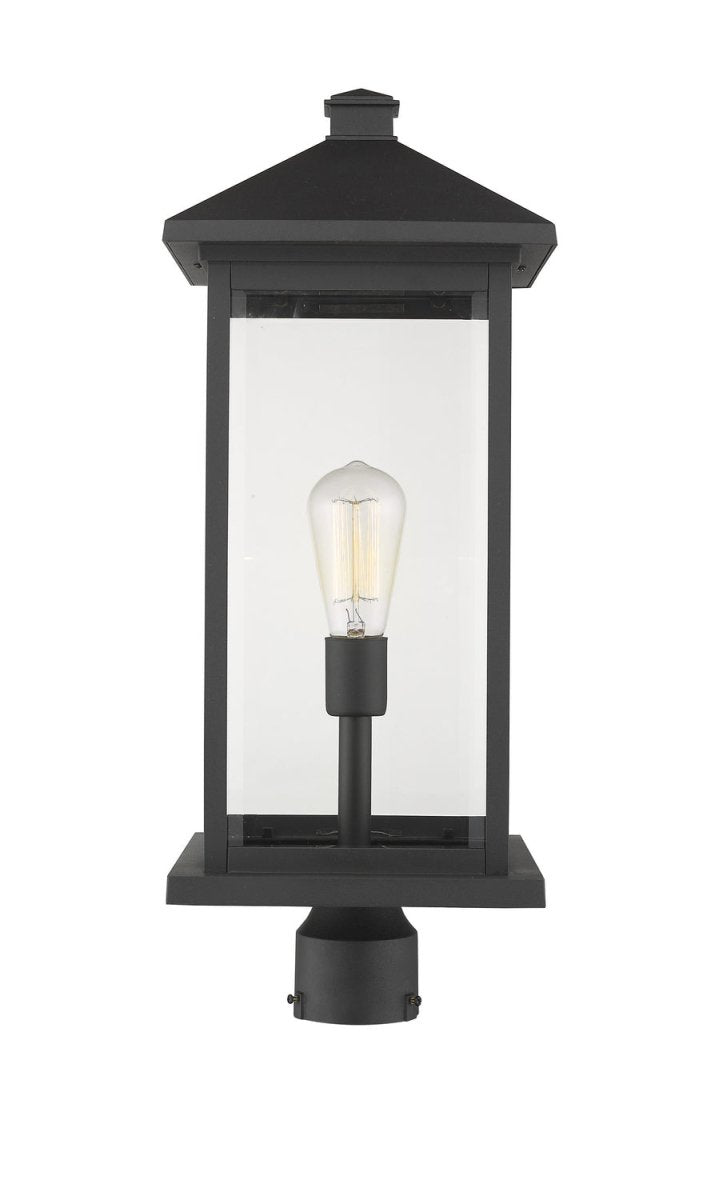 Lanterne extérieure sur socle Portland - Noir 9 1/2" 24" by Z-Lite | Luminaires & cie