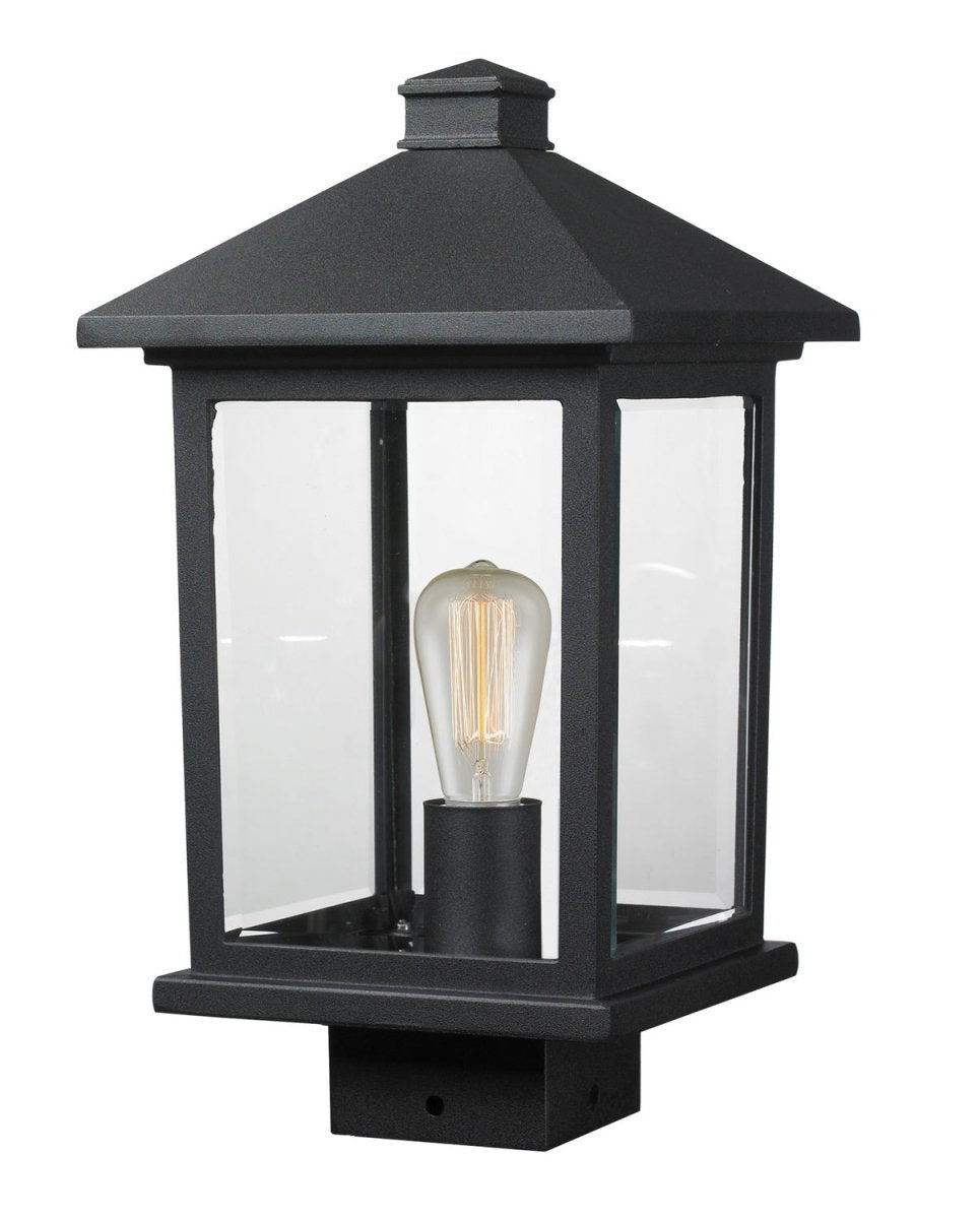 Lanterne extérieure sur socle Portland - Noir 8" 14 3/8" by Z-Lite | Luminaires & cie