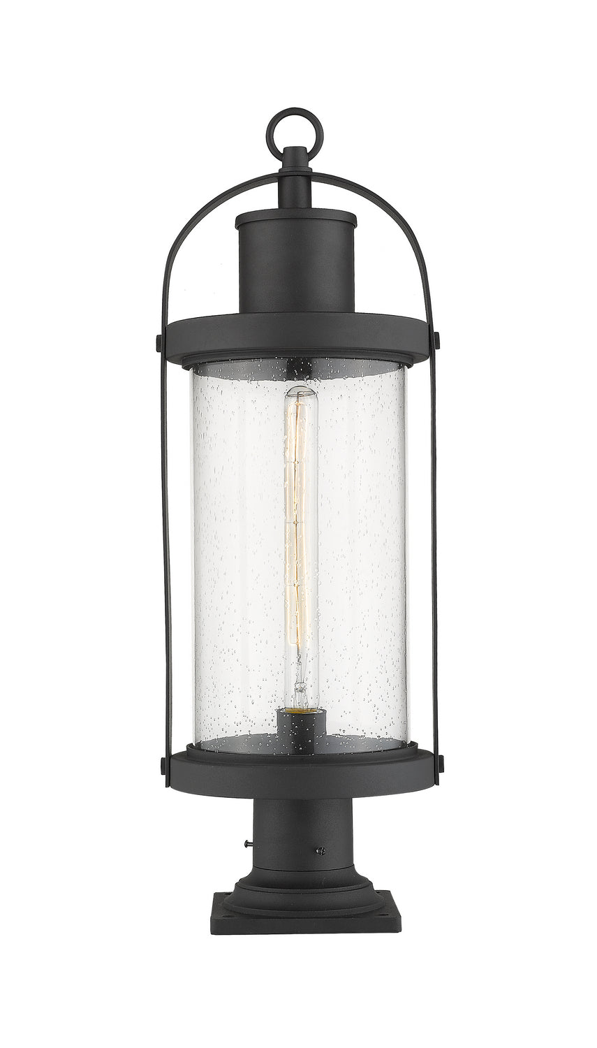 Lanterne extérieure sur socle Roundhouse Carré, 9 1/4" – Z-Lite