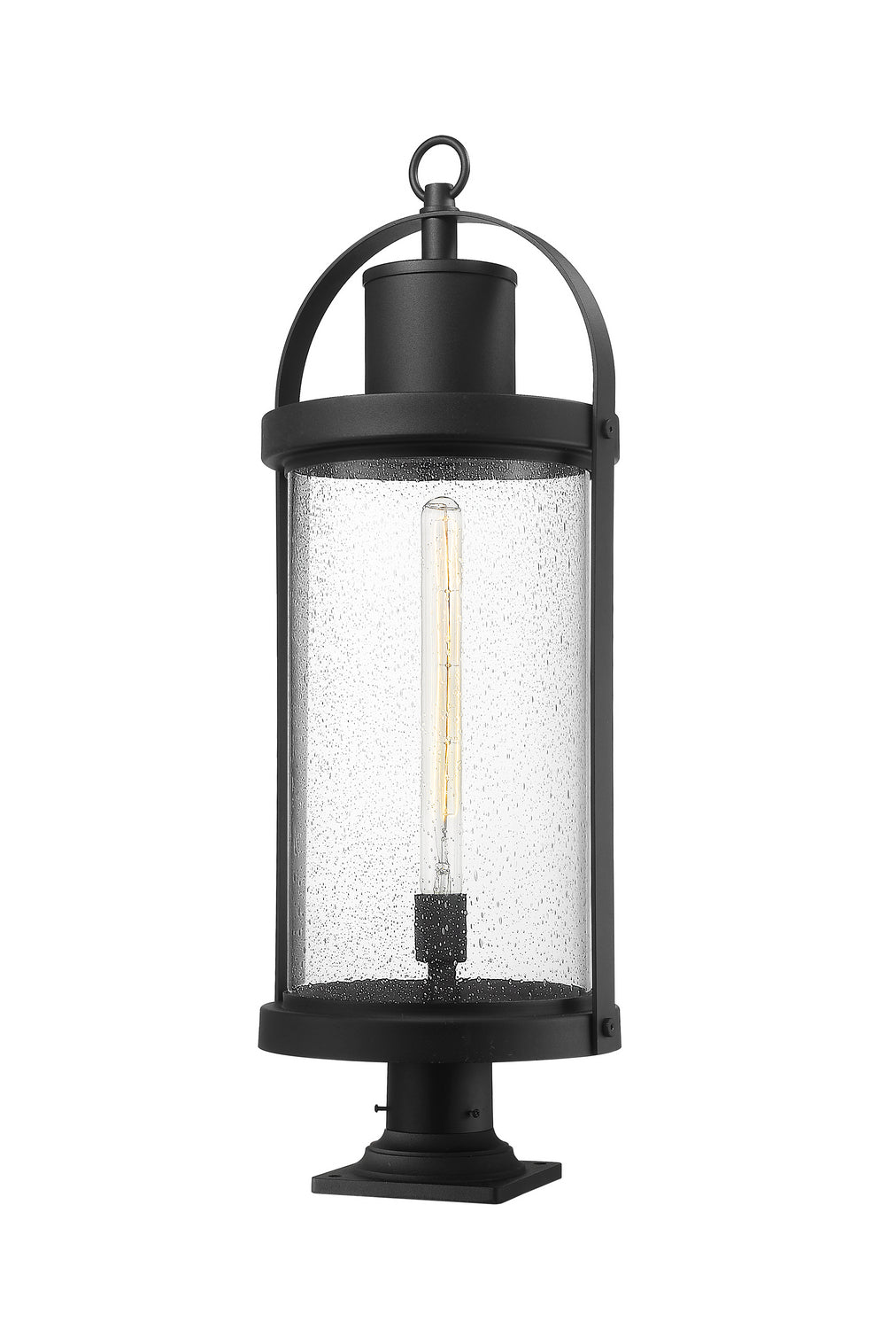 Lanterne extérieure sur socle Roundhouse Carré, 12" – Z-Lite