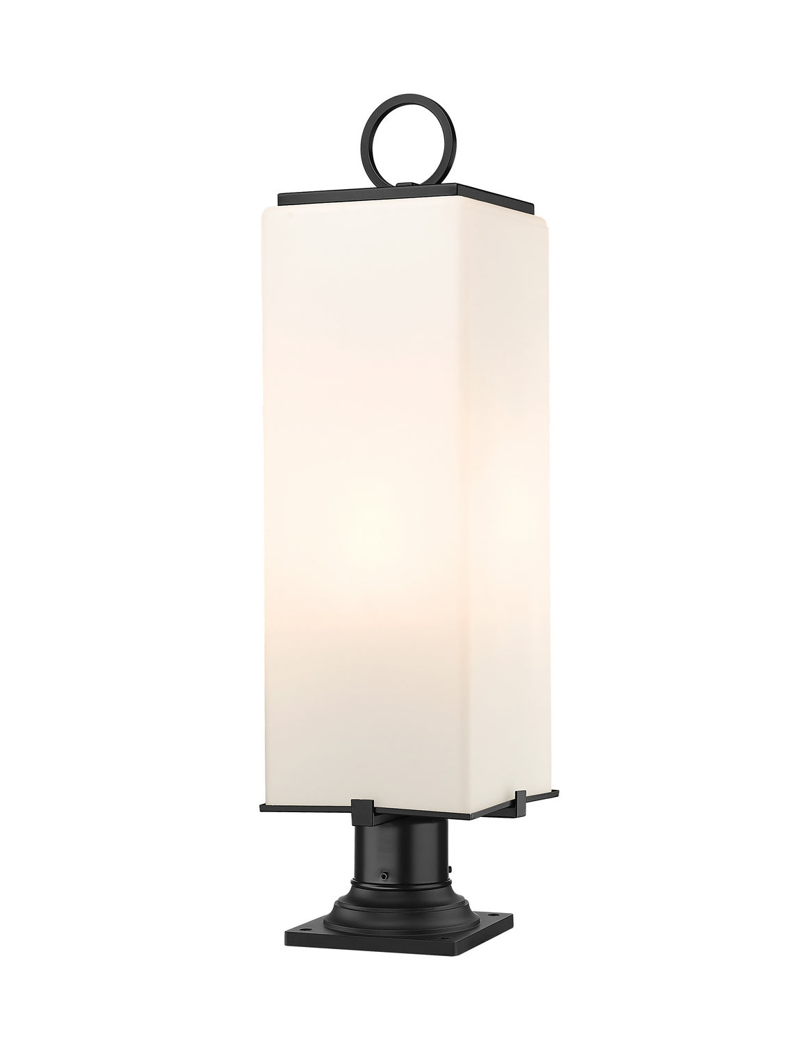 Lanterne extérieure sur socle Sana Carré, Opale blanc, 8 1/4" – Z-Lite