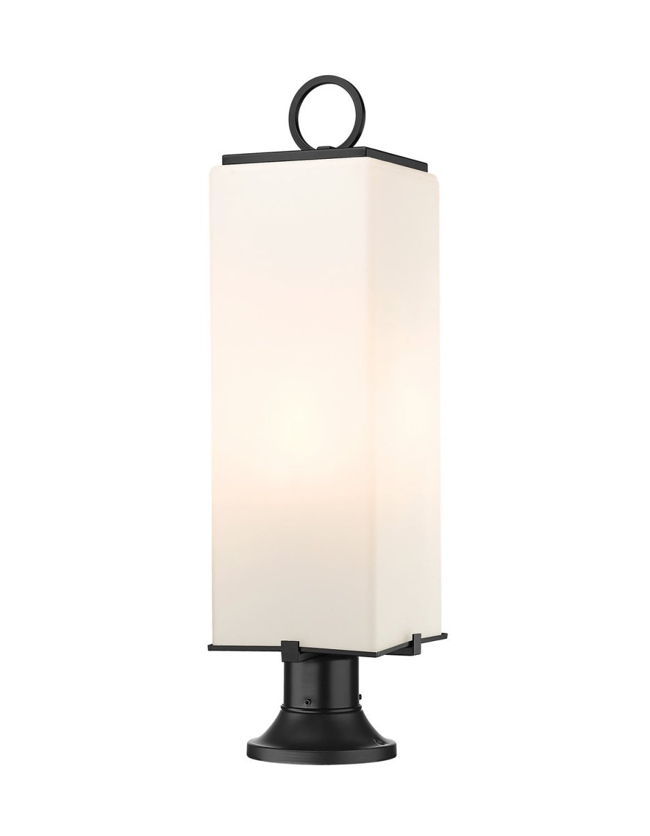 Lanterne extérieure sur socle Sana - Rond Opale blanc 8 1/4" by Z-Lite | Luminaires & cie