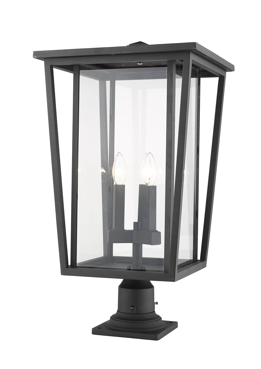 Lanterne extérieure sur socle Seoul Rond, Noir, 14" – vue 3
