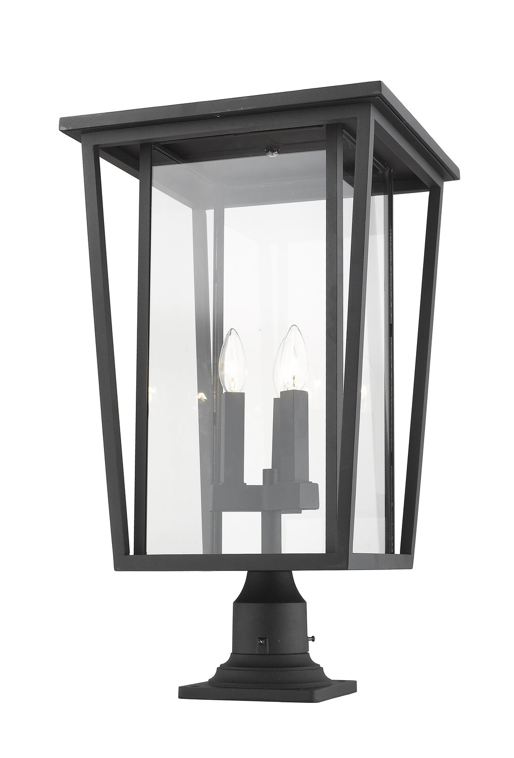 Lanterne extérieure sur socle Seoul Rond, Noir, 14" – Z-Lite