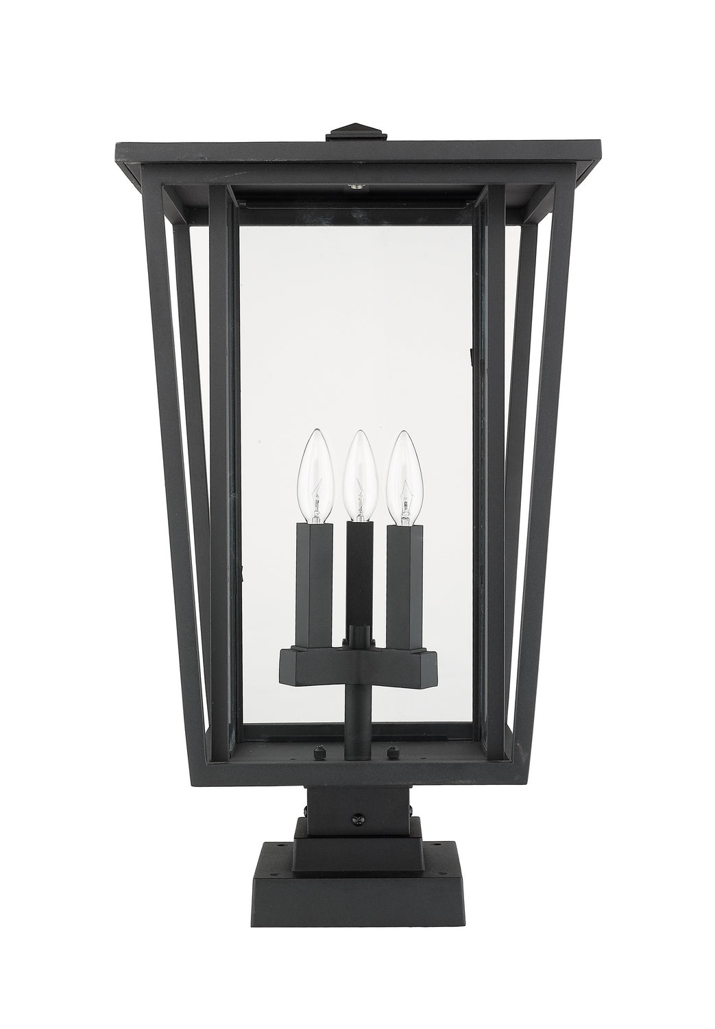 Lanterne extérieure sur socle Seoul Carré, Noir, 14" – vue 4